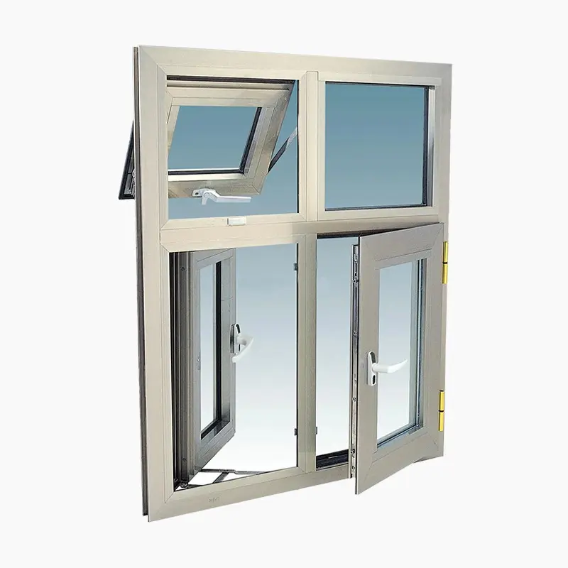 カスタム盗難防止アルミニウムフレームさまざまなオープンウェイタイプのアルミニウム窓