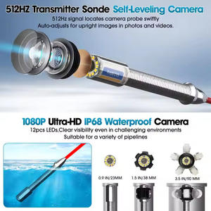 Système de caméra d'<span class=keywords><strong>inspection</strong></span> des égouts 20m-7mm, caméra d'<span class=keywords><strong>inspection</strong></span> des tuyaux endoscopique HD1080P 9 pouces avec marquage de longueur, localisateur émetteur 512HZ - Product Image 2