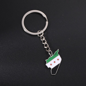 LLavero de Metal personalizado accesorios para mochila recuerdo llavero de esmalte duro llavero chapado en oro llaveros de acero inoxidable Siria - Product Image 4