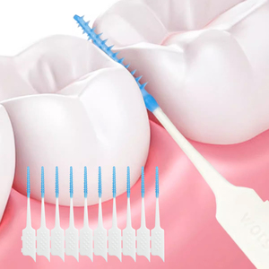 40 cepillos interdentales en bolsa de plástico para limpieza dental ortodóntica, cuidado bucal, cerdas de silicona para eliminar la placa - Product Image 5