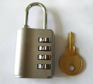 <span class=keywords><strong>Cadenas</strong></span> à <span class=keywords><strong>4</strong></span> <span class=keywords><strong>chiffres</strong></span> en alliage de zinc, combinaison de verrouillage avec clé pour maître - Product Image 6