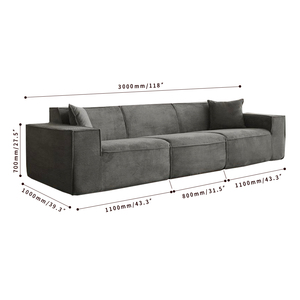 Sofá Comprimido de Diseño de Granja de Estilo Simple Modular para Villa, Gimnasio, Sótano, Sala de Estar, Material de Relleno de Esponja Cómodo - Product Image 5