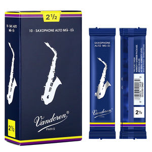 Palhetas Vandoren Traditional para Saxofone Alto Eb Caixa Azul Acessórios para Instrumentos Musicais França - Product Image 2