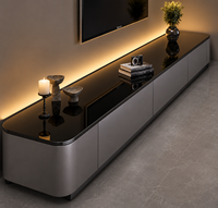 Meuble mural TV de luxe, éco-responsable et durable, pour salon, centre de divertissement, rangement, support TV suspendu