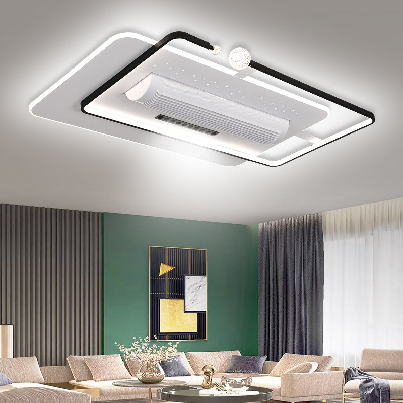 Designer Fan Light Hotel Bedroom Decorative Recessed Smart Bladeless Ceiling Fan With Light And Remote · image 3