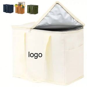 Wholesale Custom Cheap Promotional Reusable Eco-Friendly Aluminum Foil Picnic Grocery Folding Thermal Insulated Cooler Bags - Product Image 4