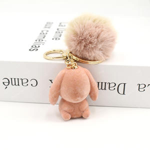 <span class=keywords><strong>Porte</strong></span>-clés <span class=keywords><strong>pompon</strong></span> en fourrure de lapin, 30 pièces, faux bibelot, accessoire pour sac, breloques pour sacs, dessin animé, 2022 - Product Image 1