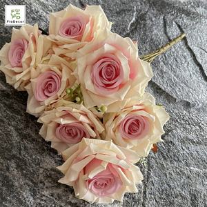 <span class=keywords><strong>Bouquet</strong></span> <span class=keywords><strong>de</strong></span> roses artificielles en soie, 7 têtes, plusieurs couleurs, pour mariage, maison, décoration extérieure - Product Image 6