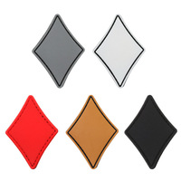 En stock: Parche de PVC con diseño de cartas de juego (Picas y Ases), negro y rojo, luminoso 3D, de goma suave, con reverso de gancho y bucle, insignia de moral personalizable
