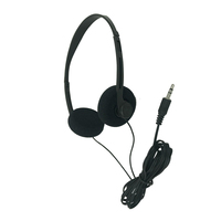 Headphone Berkabel Ringan, Headset Stereo 3.5Mm Murah dengan Kontrol Volume untuk Headphone Sekali Pakai Rumah Sakit Hiburan