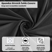 Jupe de table de banquet populaire avec ourlet élastique-Couverture de nappe ronde facile à ajuster pour la décoration de fête