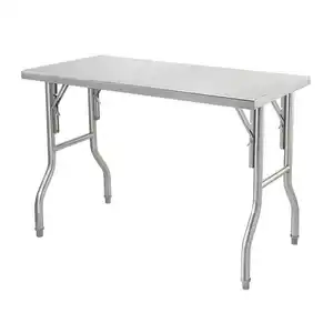 Factory made portable table kitchen stainless steel folding work table Food Preparation Work Table For Hotel Kitchen