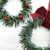 Couronne de luxe en nylon personnalisée avec nœuds papillon pour porte, arbre de Noël, Pâques, anniversaire, mariage, vacances, décoration de chaise, fenêtre, maison