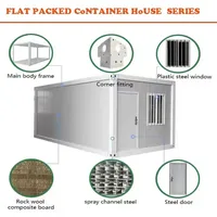 Fabriqué en Chine, maison préfabriquée de luxe de 20 pieds, structure en acier imperméable, hébergement, casas contenedor, maison conteneur pliable