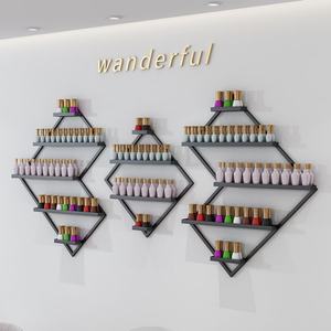 Exhibidor de Esmalte de Uñas de Pared Dorado Comercial para Tienda Zxm, Organizador de Esmalte de Uñas de Metal para Pared - Product Image 3