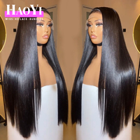 Supplier Grosir Rambut Asli Vietnam Berkualitas Tinggi, Wig HD Lace Frontal Lurus Alami Tanpa Lem, Wig HD Lace Front untuk Wanita Kulit Hitam