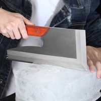Outils de barre professionnels coupe-glace en acier inoxydable lame de glace coupe-couteau pour barman coupe-glace
