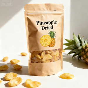 Sachet Doypack Personnalisé Refermable et Compostable en Papier Kraft avec Fenêtre pour Fruits Séchés - Product Image 2