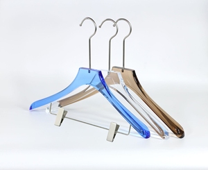 Cintre en acrylique robuste à épaules larges, antidérapant, haute capacité de charge, pour adultes (hommes et femmes) - Product Image 5
