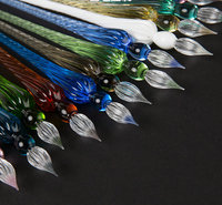 Stylo en verre claire fait à la main, 1 pièce, verre Borosilicate, élégant, d'écriture et de dessin, calligraphie, décoration, stylo à tremper en cristal