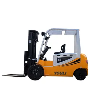 Manufacturer's Electric Forklift With Four-Wheel Ride On Balance 5.0T Fully Electric Lithium Battery Balanced Forklift