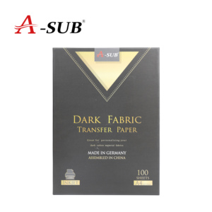 Papier <span class=keywords><strong>transfert</strong></span> T-shirt foncé A-SUB A4 * 100 feuilles pour <span class=keywords><strong>tissu</strong></span> en coton de couleur foncée - Product Image 1