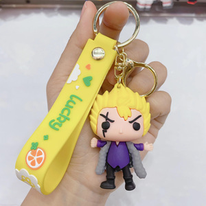 Cool Anime <span class=keywords><strong>FAIRY</strong></span> <span class=keywords><strong>TAIL</strong></span> Silicone porte-clés créatif dessin animé sac à dos pendentif en caoutchouc Figure porte-clés en gros - Product Image 4