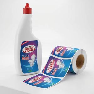 Étiquettes personnalisées pour bouteilles de nettoyant WC, autocollants imperméables pour produits de nettoyage de salle de bain, étiquettes adhésives résistantes aux produits chimiques pour emballages - Product Image 1
