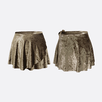 D034039 Dttrol Dance En gros Jupe portefeuille en velours taille naturelle confortable réglable mini classique pour la danse classique pour femmes