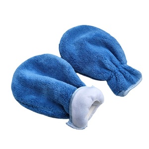 Gant de lavage de voiture en polaire corail épaissie 80g, absorbant, double face, pour le nettoyage des véhicules - Product Image 5