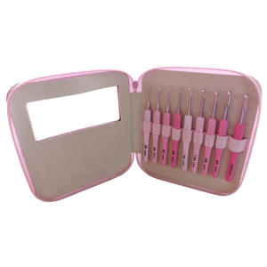 Ensemble <span class=keywords><strong>9</strong></span> outils de tricotage au crochet en aluminium avec poignée en plastique souple dégradé de couleur <span class=keywords><strong>aiguille</strong></span> de chandail 2mm d'épaisseur emballage en PU de style simple - Product Image 5