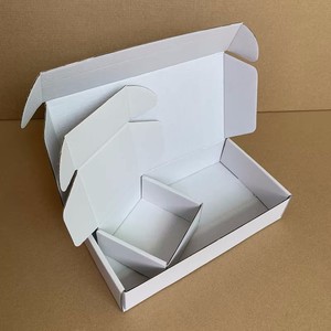 Doanh Nghiệp Nhỏ Biểu Tượng Tùy Chỉnh Trắng Gấp Sóng 4x4x2 Lớn Vận Chuyển Gửi Thư Hộp Cho Doanh Nghiệp Nhỏ - Product Image 5