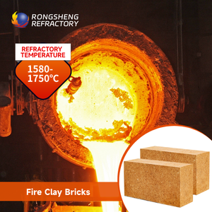 Hochwertige feuerfeste Ziegelsteine aus feuerfestem Ton Gelber Schamotte stein für Ofen und Ofen - Product Image 1