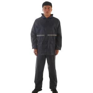 Chubasquero impermeable de poliéster y PVC para hombre, impermeable, reflectante, para motocicleta, barato