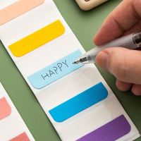 Bloc-notes adhésifs personnalisés avec impression de bordure colorée pour le bureau ou les séparateurs d'index promotionnels