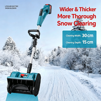 Pala quitanieves eléctrica portátil de mano, quitanieves inalámbrico de 21 V con batería, removedor de nieve de 1000 W para limpieza exterior en invierno