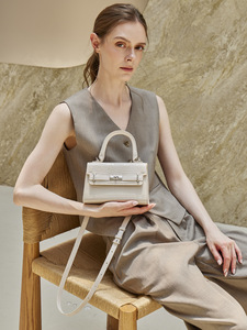 Bolsos de Mano de Lujo para Mujer, Hechos a Mano con Piel de Cocodrilo Genuina, con Cierre, Duraderos y con Forro de Poliéster - Product Image 1