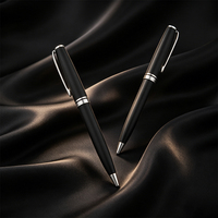 Stylo bille rotatif en métal noir mat 0,7 mm, écologique, avec logo personnalisé, ODM, cadeau d'entreprise pour le bureau