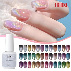 Vente chaude Gel à ongles magnétique <span class=keywords><strong>holographique</strong></span> diamant galaxie effet œil de chat en cristal de verre arc-en-ciel 9D, collection de fournitures pour ongles OEM - Product Image 1