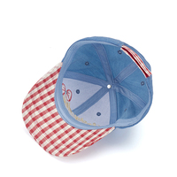 Gorra de Béisbol Ajustable de Mezclilla Sintética Estilo Cottagecore para Niñas, Gorra Retro con Bordado de Cerezas y Lazo 3D para el Verano