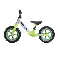 Vélo d'équilibre pour tout-petits avec roues silencieuses en PU, pneus de 12 pouces, cadre léger en acier haute teneur en carbone et revêtement en cuir PP