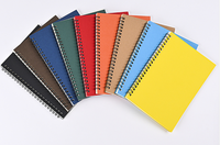 Cahier de notes personnalisé à reliure spirale monochrome simple à couverture rigide et à reliure en spirale Cahier 3D personnalisé à reliure métallique Vente en gros