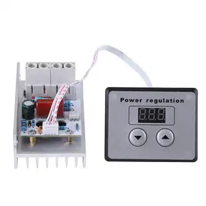 AC 220V 10000W 80A kontrol Digital SCR Regulator tegangan elektronik kontrol kecepatan termostat redup dengan meter Digital