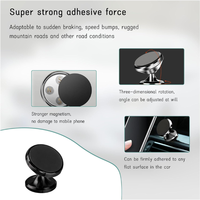 Soporte Magnético para Teléfono Móvil para Coche, Mini Soporte para Salpicadero de Coche con Rotación de 360 Grados