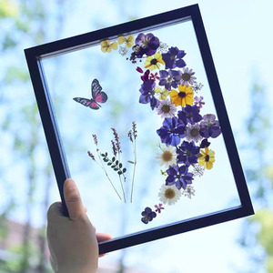 Hoa Khô ép Khung Hoa ba chiều hai mặt kính trong suốt mẫu vật Tự Làm thiết lập bàn sáng tạo - Product Image 4