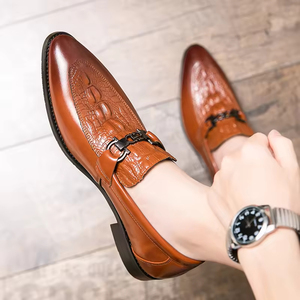 Zapatos Oxford de Cuero de Grano Completo Hechos a Mano con Punta en Pico para Hombre, Zapatos Formales Clásicos de Negocios, Cómodos, Impermeables, para Oficina - Product Image 6