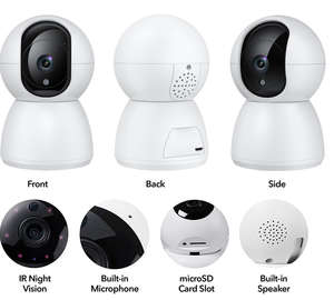 Pan C211-2K Stoff-/Neigbare Babyüberwachungskamera Innen-Sicherheitskamera-Haustierkamera mit Bewegungserkennung & Tracking Alexa/Google SD 512GB - Product Image 4