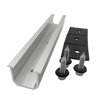 Structure de support en aluminium anodisé pour l'installation de panneaux solaires sur toit sans rails, installation facile, conception encadrée