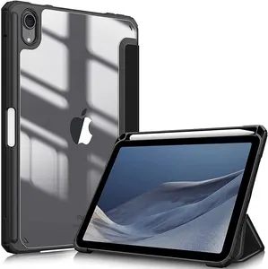Crystal clear back full body protection cover case for iPad Mini 6 8.3 inch 2021 wake sleep function
