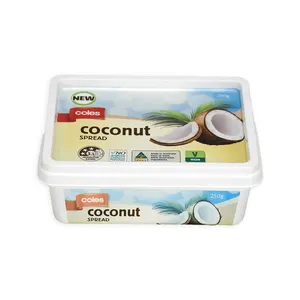 Taza de Yogurt de plástico IML, recipiente redondo de crema agria de 1L, taza de Yogurt